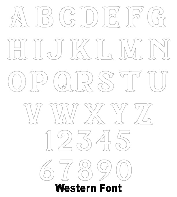 Western Headline Full Alphabet Stencil by StudioR12 Old West Lettering  Stencils Reusable Template for Crafts Select Size 9 x 9 Inch Sheet