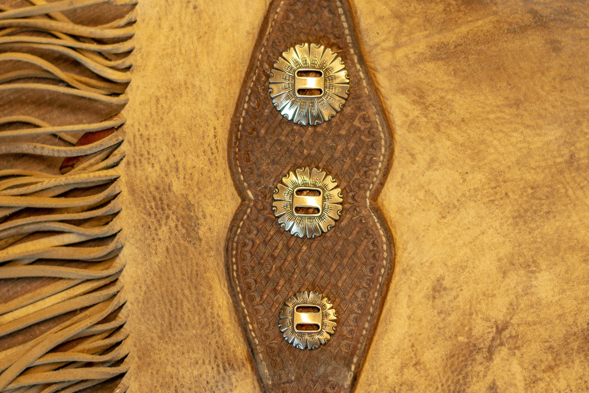 Antique Bead Slotted Conchos