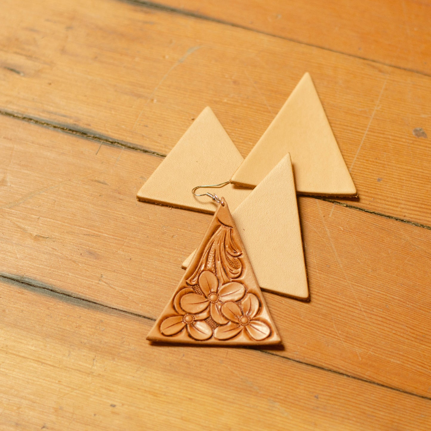 Triangle Leather Earring Blanks