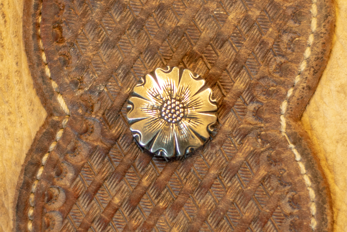 PH Casting- White Bronze Flower Conchos