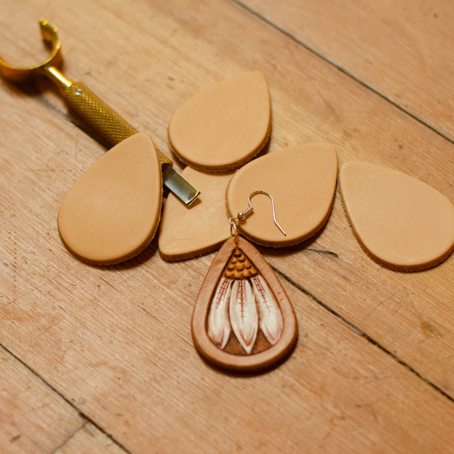 Tear Drop Leather Earring Blanks